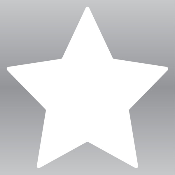 6" Blank Star Decal (12pack) Thumbnail